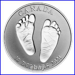 2021 Welcome to the World Baby Feet. 9999 Silver Coin Canada with COA and Box
