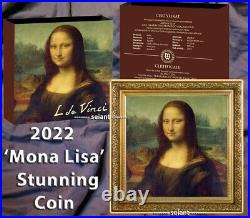 2022 $1 Niue Leonardo Da Vinci Mona Lisa Treasures of World 1oz Silver Coin UNC