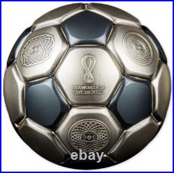 2022 $10 FIFA World Cup Football Qatar 3oz Silver Spherical Coin