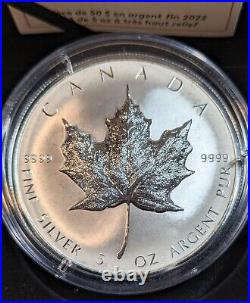 2022 Canada 5 oz Ultra High Relief Silver Maple Leaf Reverse Proof $50 Coin OGP