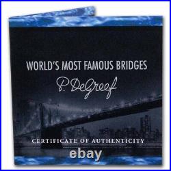 2022 Congo 5 oz Silver World's Famous Bridges Brooklyn Bridge SKU#262928