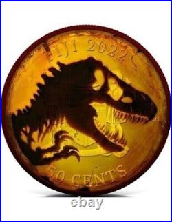 2022 Fiji Jurassic World Dominion Ennobled Rampage Edition 1 oz Silver Coin