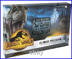 2022 Jurassic World 2oz Silver Raptor Country Sign Shaped Coin