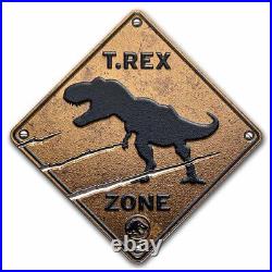 2022 Niue 2 oz Silver $5 Jurassic World Dominion T-Rex Sign Coin SKU#253749