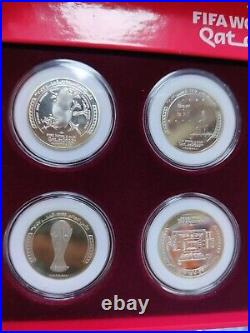 2022 Official authenti Qatar World Cup commemorative coin set 8 coins UNC