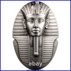 2022 The Mask of Tutankhamun 3oz. Pure Silver Coin 100th Anniversary 3D LE1922