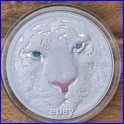 2022 White Tiger 5oz Silver $5 Coin. 3D High Relief Only 369 World Wide Stunning