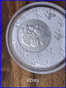 2022 White Tiger 5oz Silver $5 Coin. 3D High Relief Only 369 World Wide Stunning