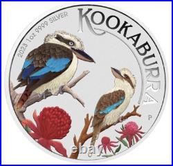2023 Australia Berlin Kookaburra World Money Fair WMF 1 oz. 999 Silver Box COA