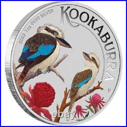 2023 Australia World Money Fair Kookaburra 1oz Silver Colorized Coin NGC MS 70