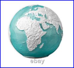2023 Barbados Blue Marble Frozen Earth 3oz 999 Silver Coin BU Mintage 2999
