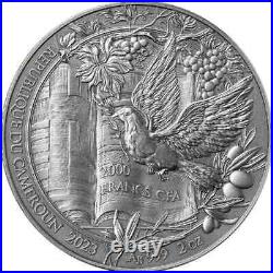 2023 Cameroon The Garden of Eden Bible Stories 2 oz Silver Antiqued Mintage 1000