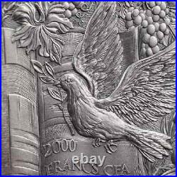 2023 Cameroon The Garden of Eden Bible Stories 2 oz Silver Antiqued Mintage 1000