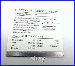 2023 FIFA Womens World Cup AU $1 Fine Silver Proof Coin? Low Mintage & COA