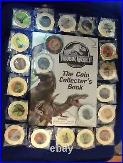 2023 Jurassic World Dominion SURPRISE COINS near Set 21 Frankford with book