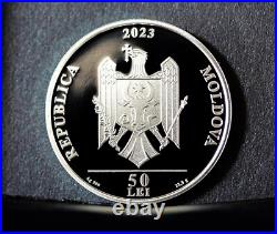 2023 Moldova World of Bee Silver Colored Coin Wildlife Proof 50 Lei ULTRA RARE 2023 Moldova World of Bee Silver Colored Coin Wildlife Proof 50 Lei ULTRA RARE