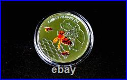 2023 Moldova World of Bee Silver Colored Coin Wildlife Proof 50 Lei ULTRA RARE 2023 Moldova World of Bee Silver Colored Coin Wildlife Proof 50 Lei ULTRA RARE