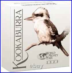2023 World Money Fair Coloured Australian Kookaburra 1oz Silver Coin