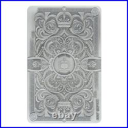 2024 4x1 Oz. 999 Fine Silver Samoa Playing Cards Antiqued Coin Set King Cards