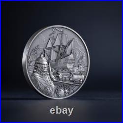 2024 Barbados Oxford Captains of Fortune 2 oz 999 Silver Antique HR Coin 2024 Barbados Oxford Captains of Fortune 2 oz 999 Silver Antique HR Coin