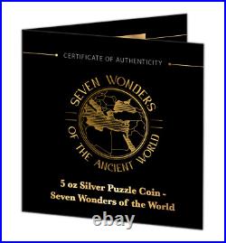 2024 Burundi Seven Wonders of the Ancient World 5 oz Silver Puzzle Coin