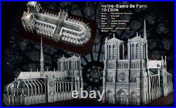 2024 Cameroon Notre Dame De Paris 10 oz Silver Antiqued 3D Shaped Coin