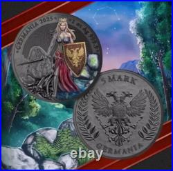 2025 Germania Mint World Money Fair Edition 1oz Silver Black UV Coin 500Mint 2025 Germania Mint World Money Fair Edition 1oz Silver Black UV Coin 500Mint