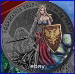 2025 Germania Mint World Money Fair Edition 1oz Silver Black UV Coin 500Mint 2025 Germania Mint World Money Fair Edition 1oz Silver Black UV Coin 500Mint