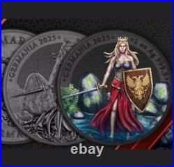 2025 Germania Mint World Money Fair Edition 1oz Silver Black UV Coin 500Mint 2025 Germania Mint World Money Fair Edition 1oz Silver Black UV Coin 500Mint