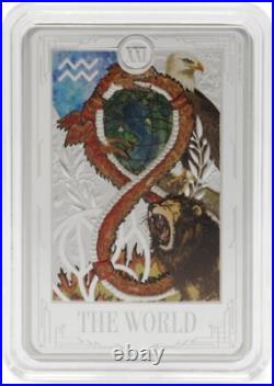 2025 Tarot XXI. The World 1oz Pure Silver Coin New Zealand Mint