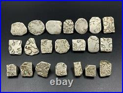21 Lot Antique India Silver Punch Marked 6th-2nd BC World Old Coins Antiquities