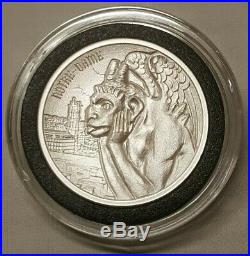 2oz Gargoyle #2 of Notre Dame Cathedral Gargoyles of the World Silver Round Coin