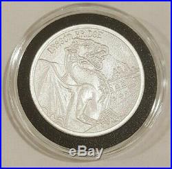 2oz Silver Gargoyle #6 Dragon Bridge Gargoyles of the World Round Round Coin