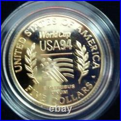 3 Coin World Cup USA Coins Set $5 Gold, $1 Silver, 50¢ 1994 Clad price is cheap