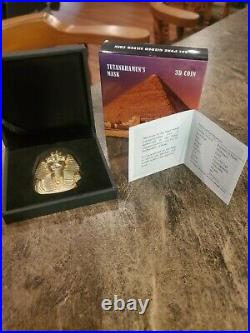 3 oz Palau 3D Tutankhamun Mask silver coin King Tut #135 of 333 worldwide