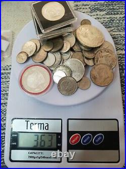 363 Gram Silver Worldwide Coins lot small denominations