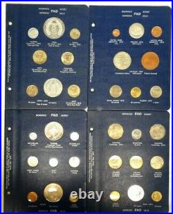 4 Pages 1971 1972 1973 1974 FAO FOOD FOR ALL Silver & Other World 34 COINS SET