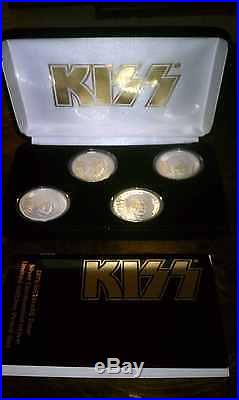 #471/1000 -KISS. 999 Silver Proof RARE Coin Set (Gold Select) World Tour 1996-97
