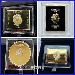 4pcs set Niue World famous painting jigsaw series silver&copper coin HOT