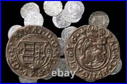 4x Hungary Madonna and Child Silver Denar 16th Century CE Christian World Coins