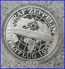 5 OZ 999 SILVER 5 Reichsmark Graf Zeppelin WORLD FLIGHT 1926 5 Unzen GERMAN Coin