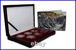 6 Stunning Silver Coins from WWI The Great War Collector's Box