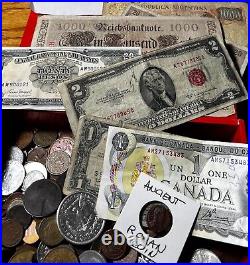 7+ LB Junk Cigar Box World Cull Coin & $5+ Silver, Sterling READ DESCRIPTION