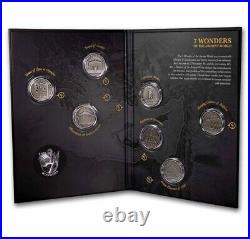 7 Wonders of the World 7 x 1 oz Silver Antique 7-Coin Set L. E. 177 COA #42 / 177