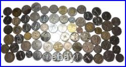 73pcs Silver/golden Coins Old Mixed Lot Foreign Worldwide Coins Collection