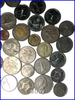 73pcs Silver/golden Coins Old Mixed Lot Foreign Worldwide Coins Collection