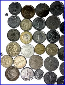 73pcs Silver/golden Coins Old Mixed Lot Foreign Worldwide Coins Collection