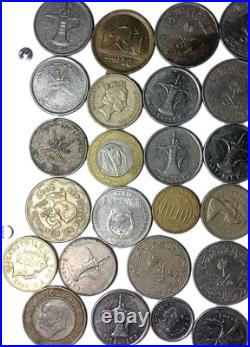 73pcs Silver/golden Coins Old Mixed Lot Foreign Worldwide Coins Collection