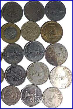 73pcs Silver/golden Coins Old Mixed Lot Foreign Worldwide Coins Collection