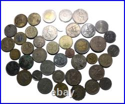 73pcs Silver/golden Coins Old Mixed Lot Foreign Worldwide Coins Collection